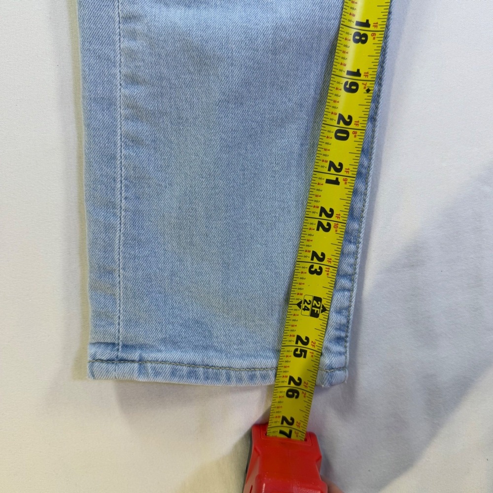 Levi's Wedgie Skinny Jeans Womens 32x26 Light Wash High Rise Button Fly Crop - Picture 13 of 15